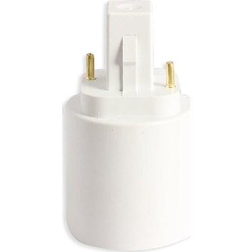 G24 To E27 Socket Base LED Halogen CFL Light Bulb Lamp Adapter Converter Holder White