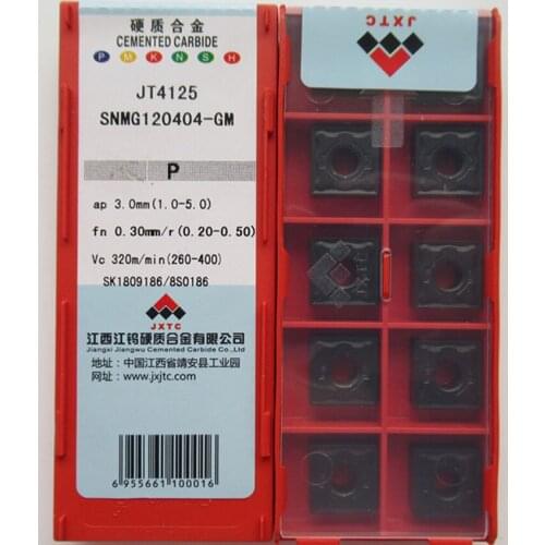 JXTC SNMG120404-GM JT4125 / SNMG120408-GM JT4125 / SNMG120412-GM JT4125 SNMG431 SNMG432 SNMG433 CNC carbide inserts 10PCS/BOX
