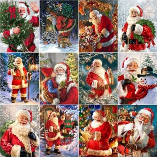 CHENISTORY Painting By Numbers Christmas Landscape Acrylic For Adult Figure painting Wall Art Picture Home Decor Kids Gift