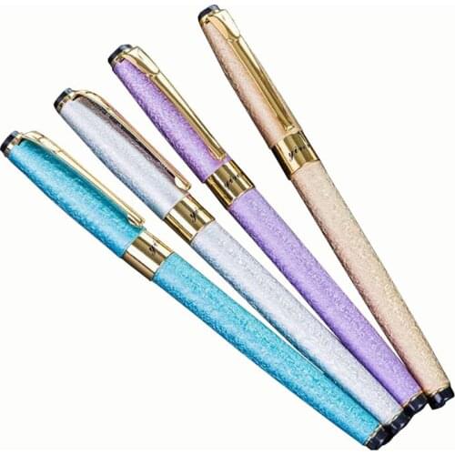 Kawaii Color Metal Ink Pen Texture Business Special Boutique Student Calligraphy Writing Pen Office School Supplies Stationery