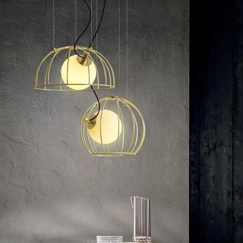 Creative Bird Cage Iron Pendant Lights Restaurant Dining Room Bar Kitchen Hanging Lights Living Room Home Decor Light Fixtures