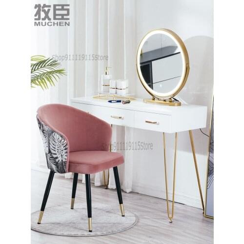 Nordic Light Luxury Dining Table Chair Household Make-up Chair Dressing Chair Bedroom Simple Modern Nordic Desk, Desk And Chair