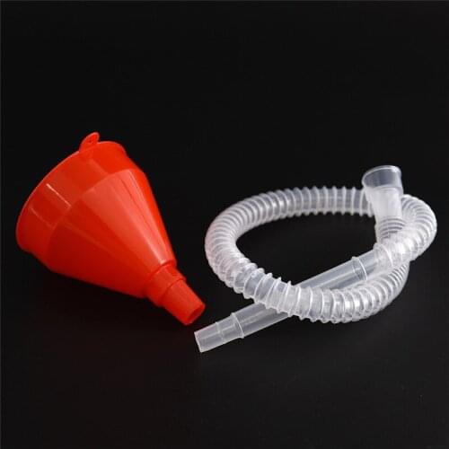 New Plastic Vehicle Filling Plastic Funnel Soft Pipe Pour Oil Petrol Diesel Kerosene Tool