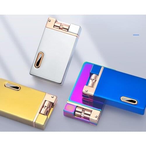 Personality Creative Gravity Induction Double Arc Lighter Shake Creative USB Charging Windproof Lighter Smoking Accessories