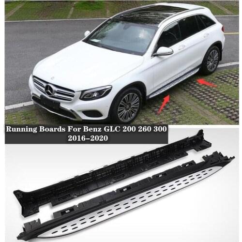 High Quality Aluminum Alloy Running Boards Side Step Bar Pedals Fits For Mercedes-Benz GLC 200 260 300 2016-2021
