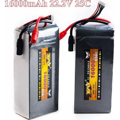 RC LiPo Battery 16000mah 6S 22.2v li-ion battery 25C discharge For UAV Multi-rotor Quadcopter Airplane plate protection machine