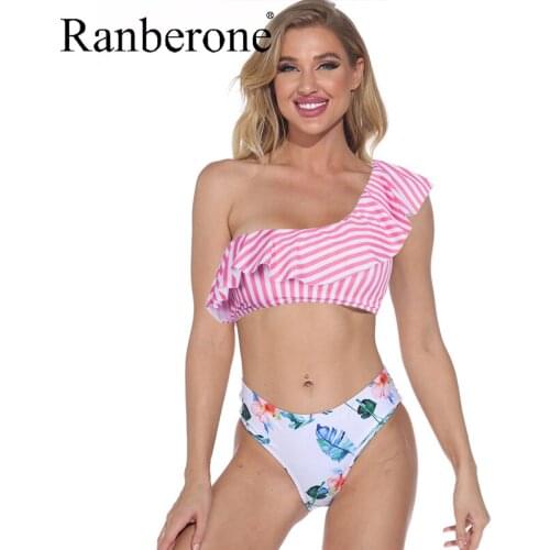 Полосатые купальники Ranberone China At AliExpress