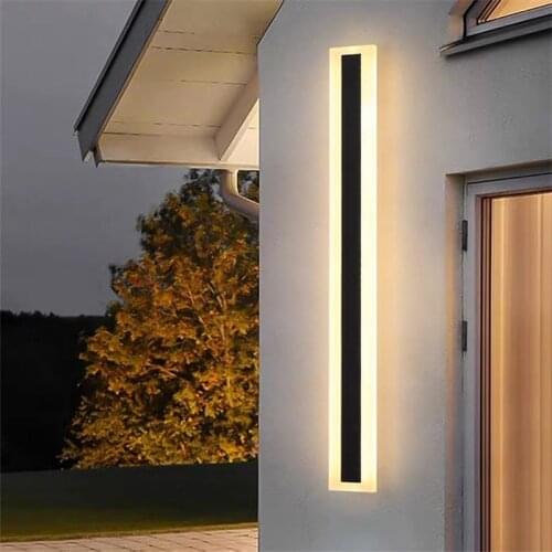LED Wall Lamp Long Modern Bedroom Living Room Stairway Wall Light Garden Porch Sofa Background Decoration Sconce Light AC220V