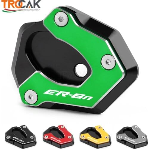 For KAWASAKI ER-6N ER6N ER 6N ER-6F ER6F ER 6F 2012-2016 2015 Motorcycle CNC Kickstand Sidestand Stand Extension Enlarger Pad