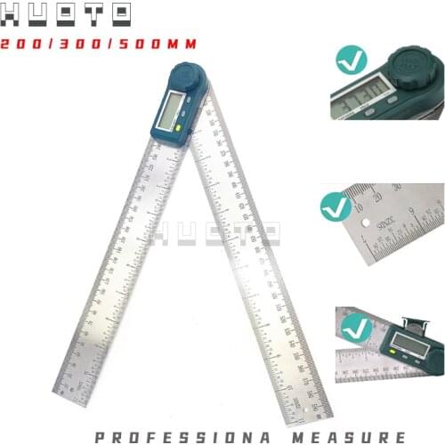 300mm 12inch Digital protractor Angle ruler 200mm 8inch angle Finder Meter Stainless Steel 360 degree goniometer inclinometer