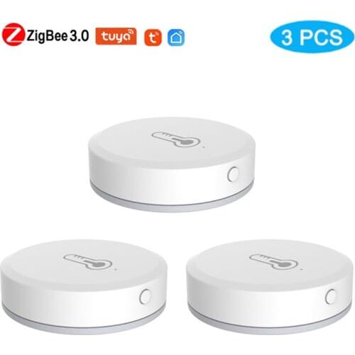 Tuya/SmartLife App ZigBee Smart Temperature And Humidity Sensor With Zigbee Hub Home Security Via Alexa Google Home Smart Home