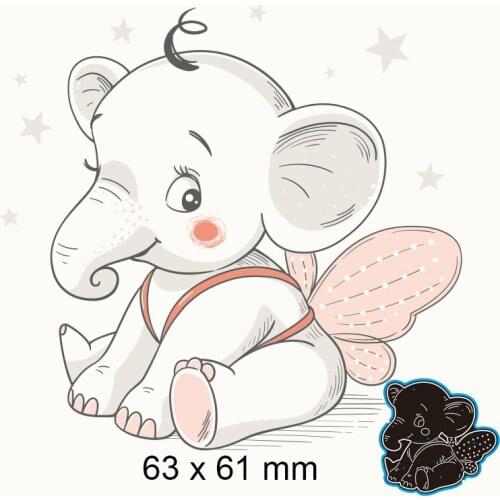 Cutting Dies Elephant New Metal Stencils DIY Scrap Booking Paper Cards Making Decoration 63*61mm