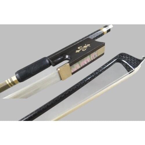 1pcs Beautiful class plaid black Carbon fiber violin bow 4/4 #5694