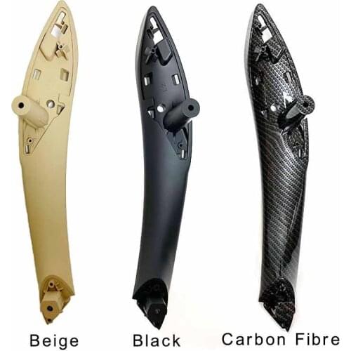 1pcs Car Inner Trim Panel Pull Handle Car Interior Accessories Beige /Black/Carbon Left Right Interior Door Armrest For BMW