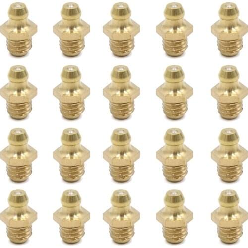 10pcs M8 x 1.25 Thread Brass Straight Grease Nipple Fitting for Car