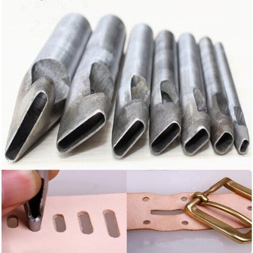 2mm 3mm 4mm DIY Drilling Bit Leather Craft Puncher Flat Hole Punch Maker Cutter Chisel Tool Set