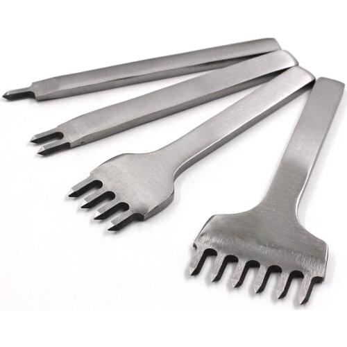 3/4/5/6mm Leather Punching High Quality Rhombus Hole Puncher Sewing Stitching Piercing Tool DIY Leather Craft Tool Sets