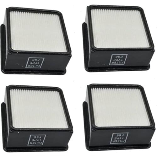 4 Packs Replacements for Dirt Devi1 F66 (F-66) Allergen HEPA Filters with Foam Insert F66 Filter & Foam