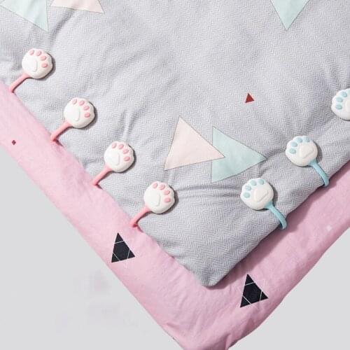 4 Pcs/Set Home Decoration Cat Claw Bed Sheet Clip Four In One Quilt Button Children Bed Sheet Clip Non-Slip Household Quilt Tool