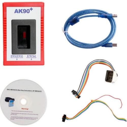 Automatic Programmer Tool Ak90 + Key Programmer Version V3.19 with Black Rubber Jack Lift Point Pad Adapter