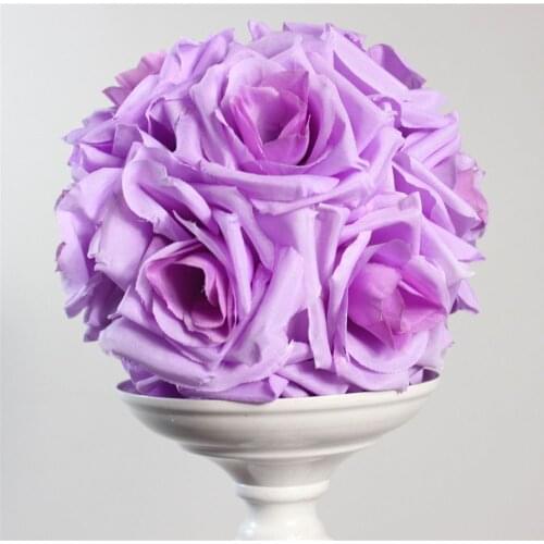 SPR Free shipping purple 15CM*20pcs Pomander rose ball wedding kissing flower ball party/home decoration flower