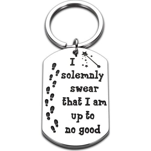 Funny Gifts Keychain for Best Friend Birthday, Friendship Mischief Gifts Dogs Cats Kitten, Collar Tag for Pets New Puppy