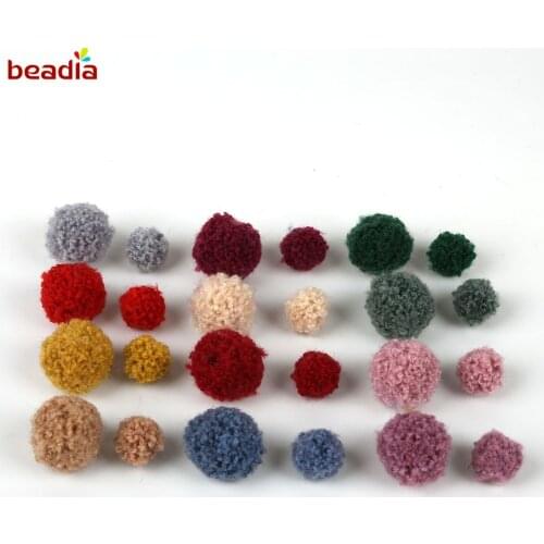 10pcs 15mm 20mm Soft Pompones Fluffy Plush Pom Poms Ball Beads for Crafts DIY Fur ball Handmade Drop Earrings Crafts Home Decor