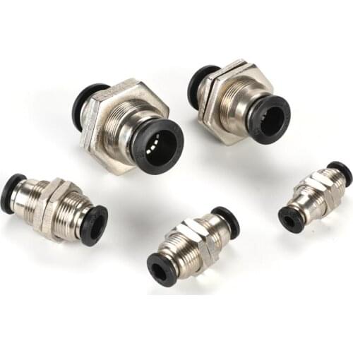 5Pcs Air Pneumatic Straight Bulkhead Union 10mm 8mm 6mm 4mm OD Hose Tube One Touch Push Into Gas Connector SUS304 Quick Fitting