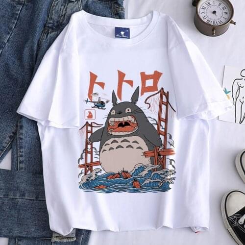 Cartoon Kawaii Graphic Print T-shirt Women Harajuku Aesthetic White Top Casual Tshirt 2021 New Summer Fashion Y2k Female T Shirt