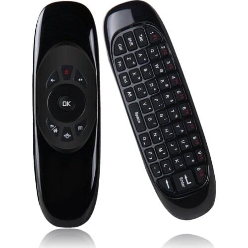 Hot C120 English Russian2.4G RF Air mouse Wireless Keyboard Remote Control With Voice Backlight for Android Smart TV Box X96 MAX