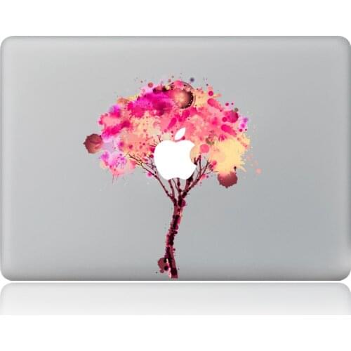 Inked pink tree Vinyl Decal Laptop Sticker for macbook Pro Air 13 inch Cartoon laptop Skin shell for mac book