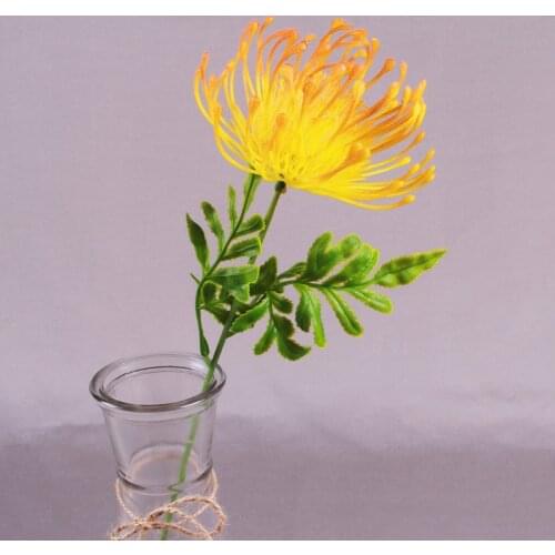 1pc Big Flower Head Artificial Flowers Branch for Wedding Decorations Leucospermum Plastic Fake Flowers Garden Home Party Decor