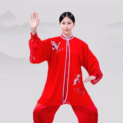 3 Piece Set Chinese Warrior Costume Wushu Uniform Kung Fu Outfit Print Wing Chun Traditional Tang Suit Tai Chi Clothing TA1516