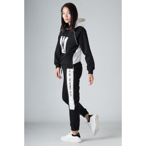 3 yarn Hooded Printed Tracksuit Set