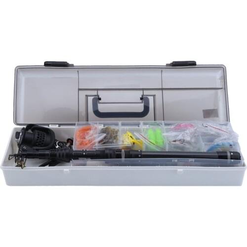 Telescopic Fishing Rod Kit With BKK2000 Fishing Reel Portable Fishing Tackle Kit Professional Fish Accessories