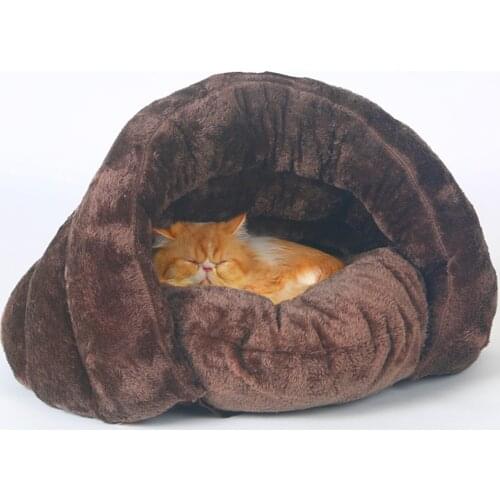 Pet bed for Cats Dogs Soft Nest Kennel Bed Cave House Sleeping Bag Mat Pad Tent Pets Winter Warm Cozy Beds 2 Size S L 3 Colors