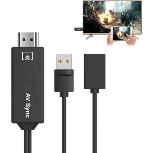 Micro USB Type C IOS 3 In 1 HD Cable USB Bluetooth Cable To TV HDTV Audio Video Adapter for IPhone X 11 12 Pro Android Phone