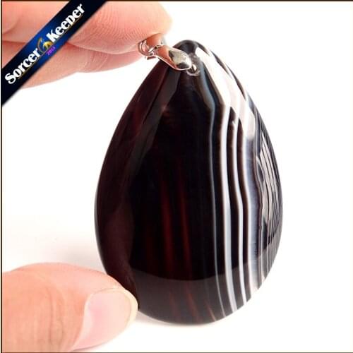 Fashion Women Man Necklace Pendant Big Natural Botswana Agates Stone Pendant Slide Healing Crystals for Jewelry Making YS648