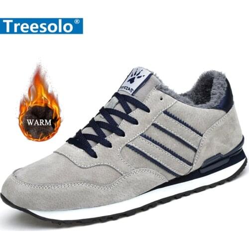 Mens Winter Sneakers Breathable Warm Fur Casual Shoes Male Leather Lace Up Flat Shoes Anti-Slip Waterproof Outdoor Fit Sneakers