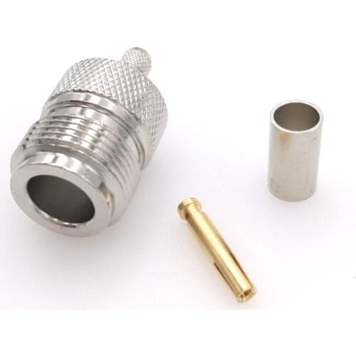 N Female Jack Crimp RG58 RG142 RG400 LMR195 RF Connector