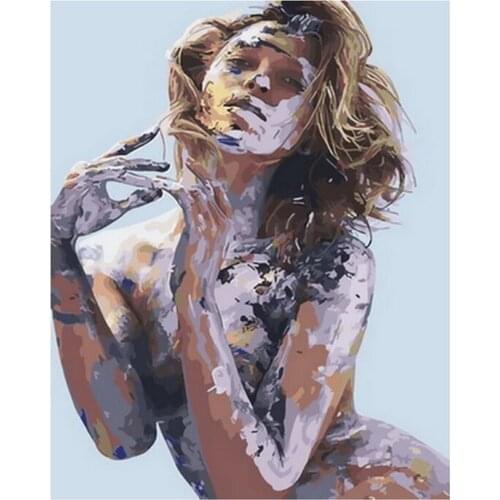 Frameless diy painting by numbers wall decor picture by numbers on canvas for home decor 4050cm impress lady