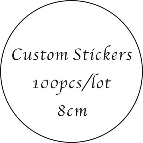 100PCS/lot 8cm Custom Sticker and Customized Logos Wedding Birthdays Baptism Stickers Design Your Own Stickers Personalize