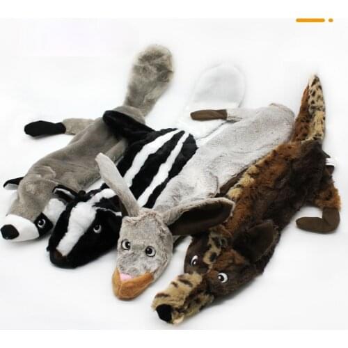 2021 New cute plush toys squeak pet wolf rabbit animal plush toy dog chew squeaky whistling involved rabbit dog toys