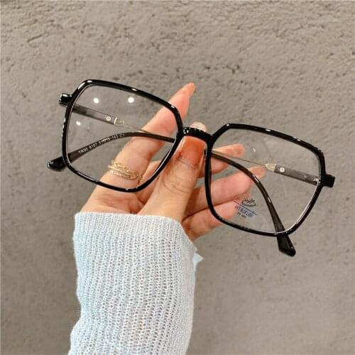 Vintage New Women Square Metal Clear Eyewear Fashion Anti-blue Light Optical Frame Glasses Femal Newest Popule Computer Eyewear