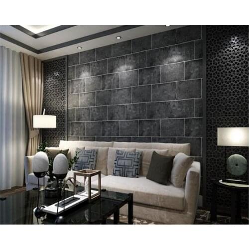 Beibehang Chinese style imitation brick pattern non-woven 3d wallpaper background wall nostalgic wallpaper papel de parede