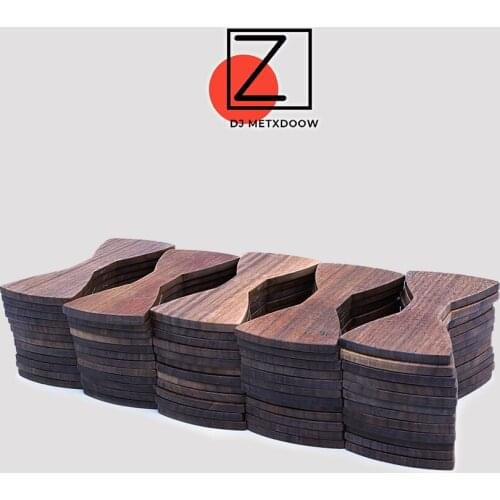 Semi-manufacture 1set 50 pcs Splicing Black Walnut Wooden bow tie adults size 12cm*5.5cm Custom LOGO laser engraving OEM