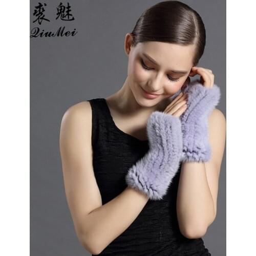 QiuMei Women's Fur Mittens China