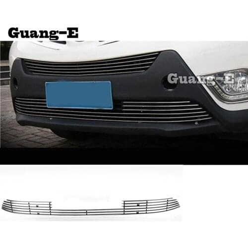Hot For Toyota RAV4 2014 2015 2016 Car Body Stainless Steel Trim Head Front Bottom Grid Grill Grille Modling Strip Frame