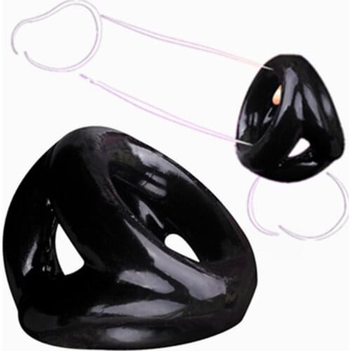 Strapon Cock Ring Silicone Penis Rings Male Chastity Device Scrotum Ball Stretcher Elastic Sex Toys For Men Ejaculation Delay