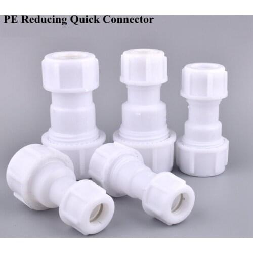 1~5pcs 25-63mm PE Reducing Direct Quick Connector Garden Watering Tube Fittings Agricultural Irrigation System Water Pipe Joint